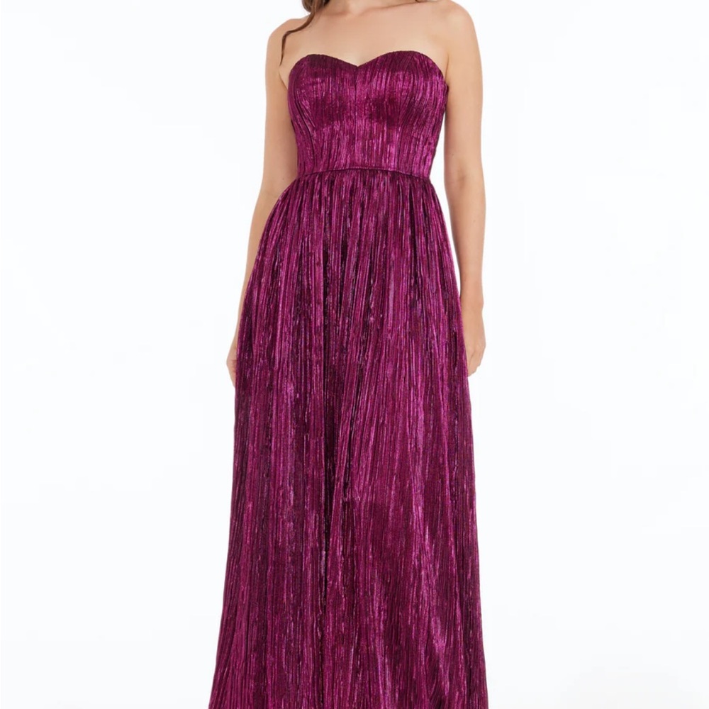 Dress the Population Strapless Fuchsia Dress